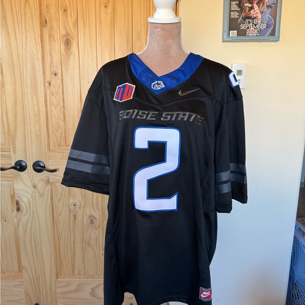 Nike Boise State Black Football Jersey (Jenty)
